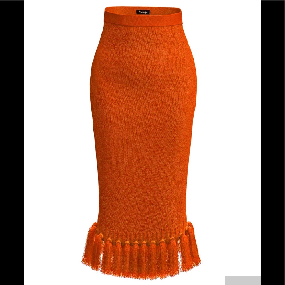 Hanifa Knit Orange Skirt